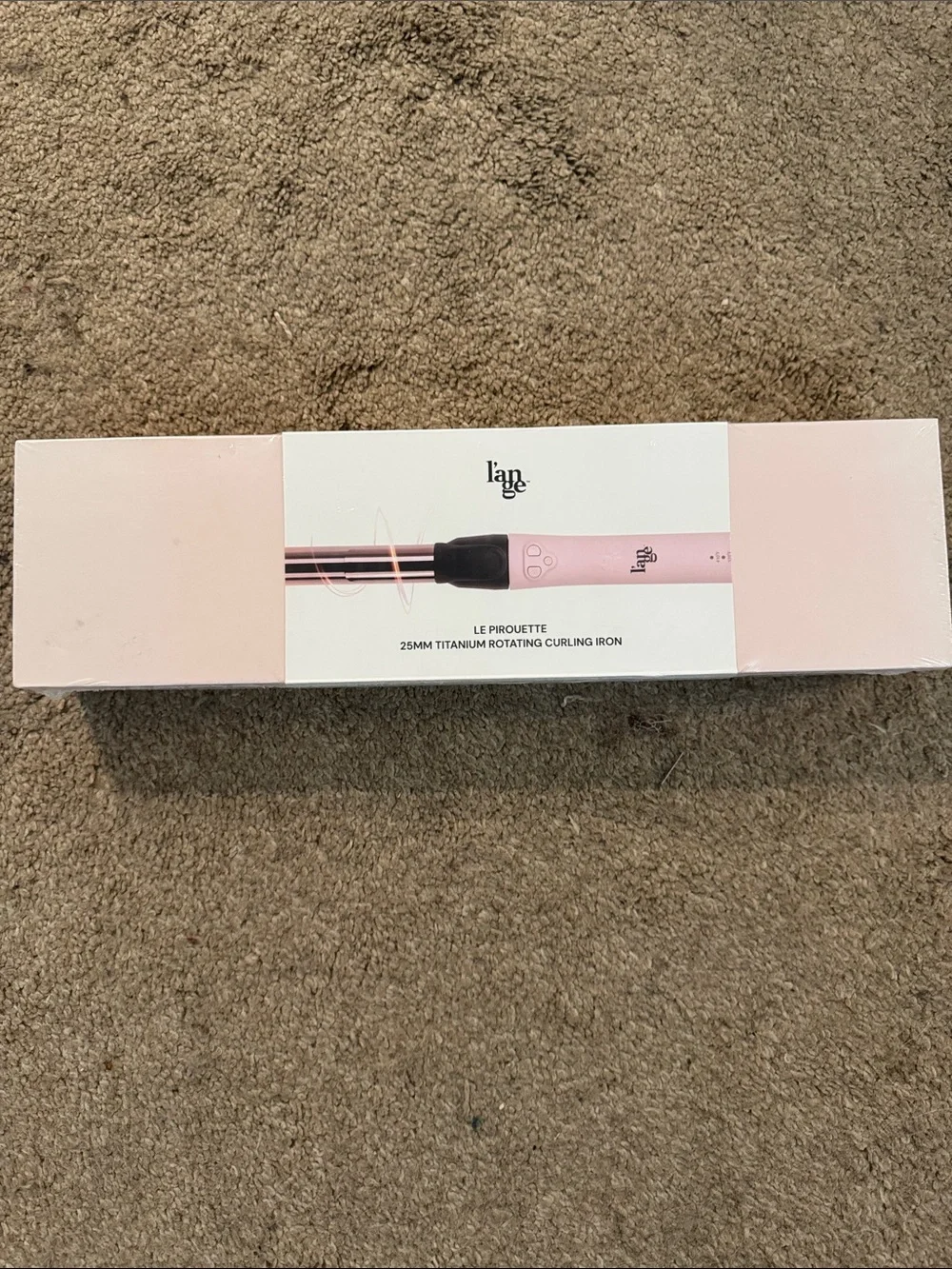 L'ange Le Pirouette 25mm Titanium Rotating Curling Iron - Pink and Black - Picture 1 of 3